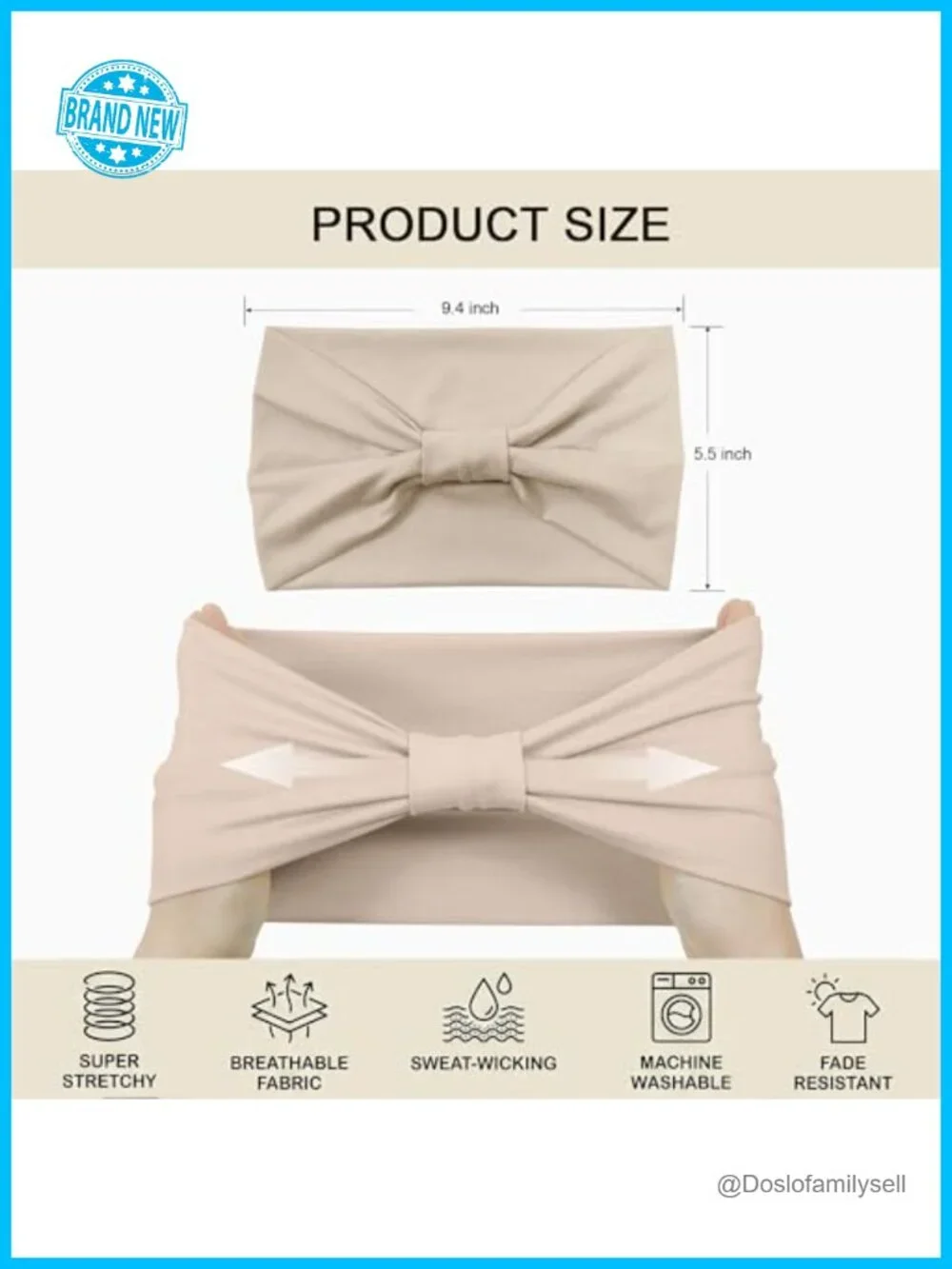 6 Pack Stretchy Wide Headbands for Women Workout Yoga Running
